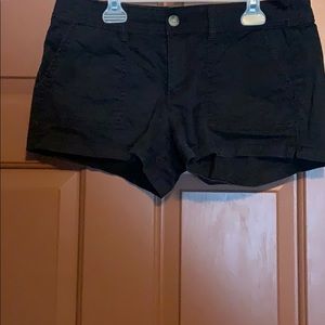 Corduroy black shorts